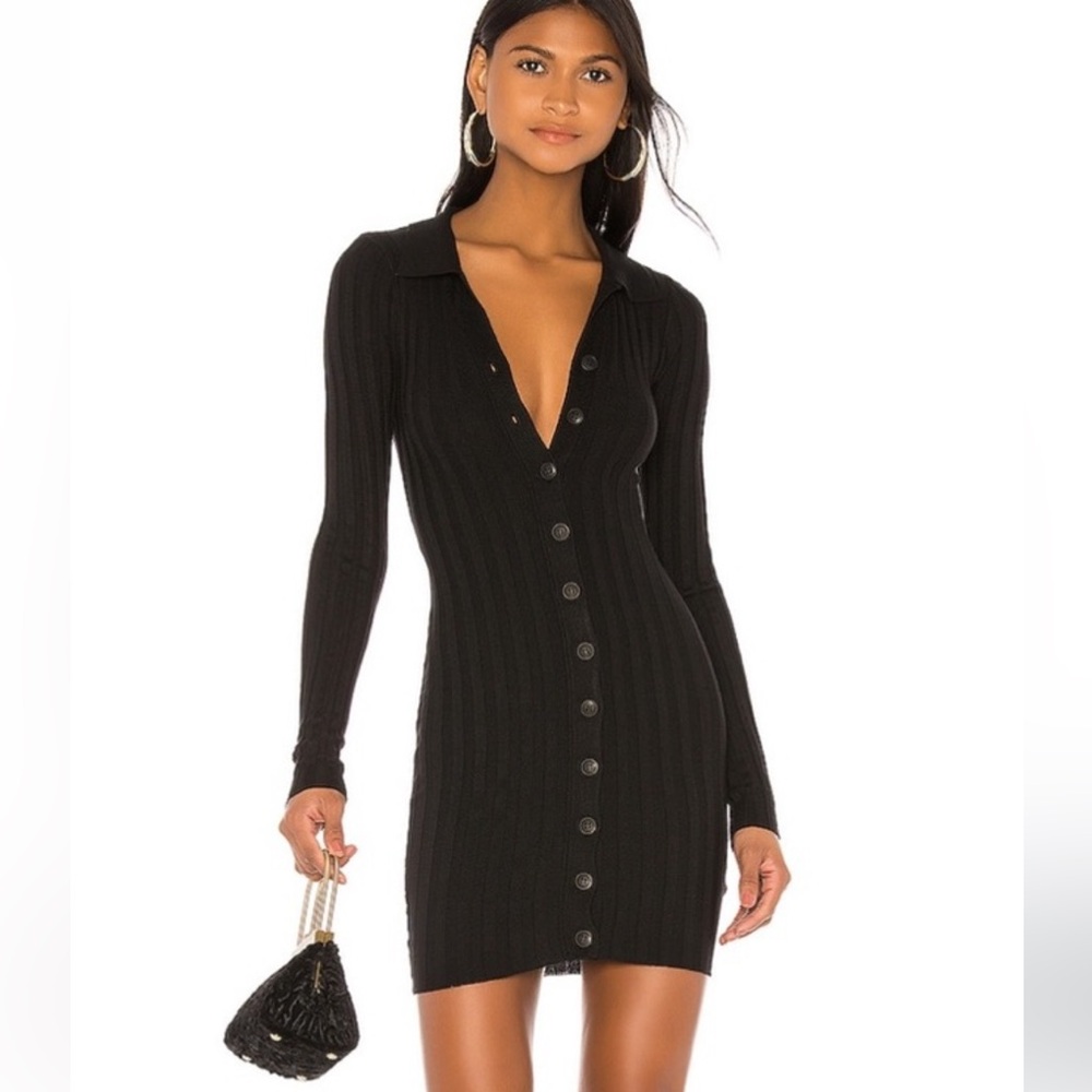 Lovers and friends knit button down dress  - S